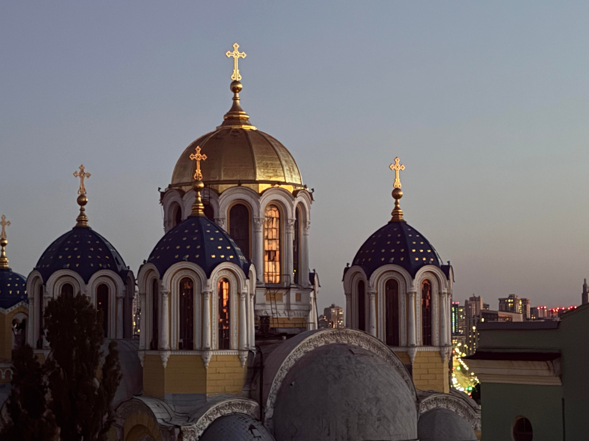 Kyiv — St. Volodymyr’s Cathedral at dusk